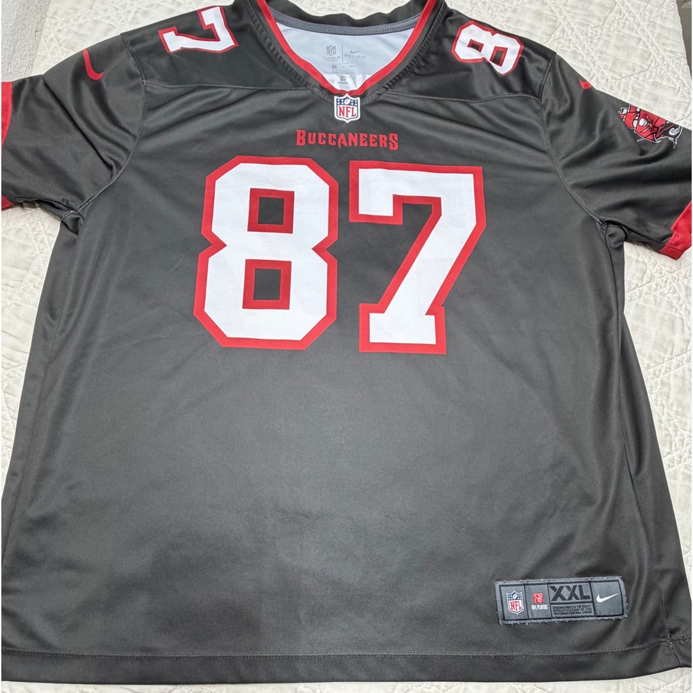 Nike Tampa bay Buccaneers Rob Gronkowski Jersey Mens XXL Black 87 NFL Dri-FIT